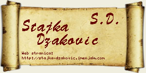 Stajka Džaković vizit kartica